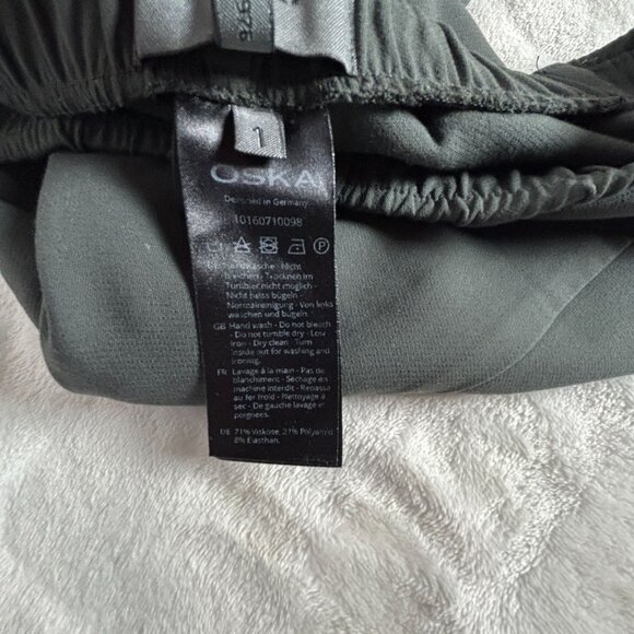 Oska Womens Dark Gray Straight Leg Trousers Pants Size 1 Stretch Elastic Waist - Picture 4 of 10